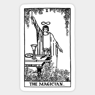 The Magician Tarot in black Sticker